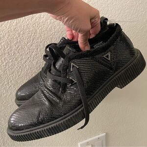 Barely used Gladiator Blk Leather Creeper Chunky sole Men's US 8 / Women 9.5